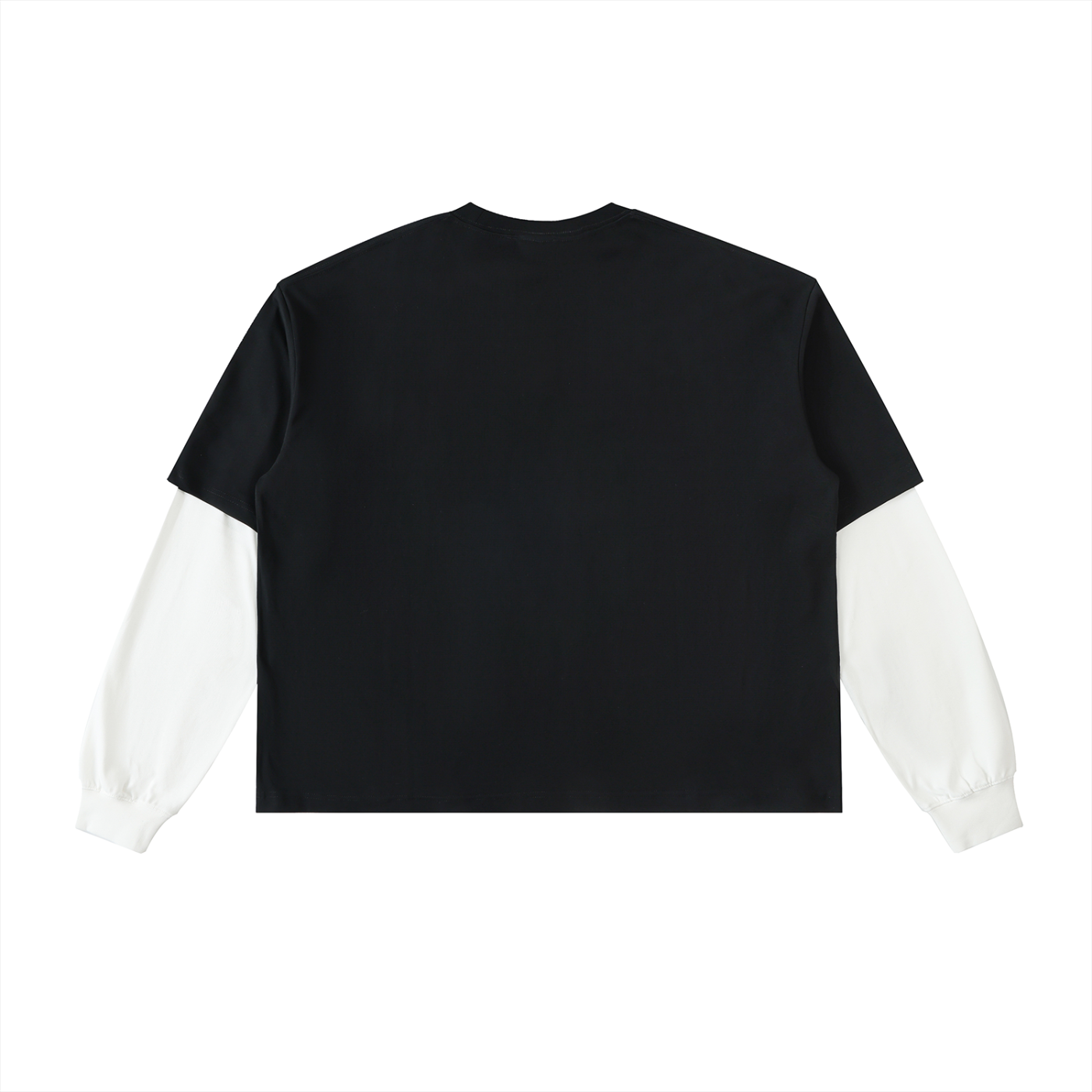 Pangkaroo Club Leap Beyond Limit Layered Contrast Sleeve Cotton T-Shirt