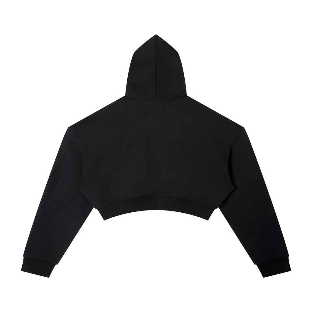 Pangkaroo Club Floral Essential Cropped Hoodie