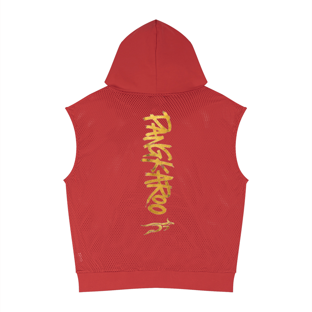 Pangkaroo Club Leap Beyond Limits Unisex Panel Mesh Sleeveless Hoodie