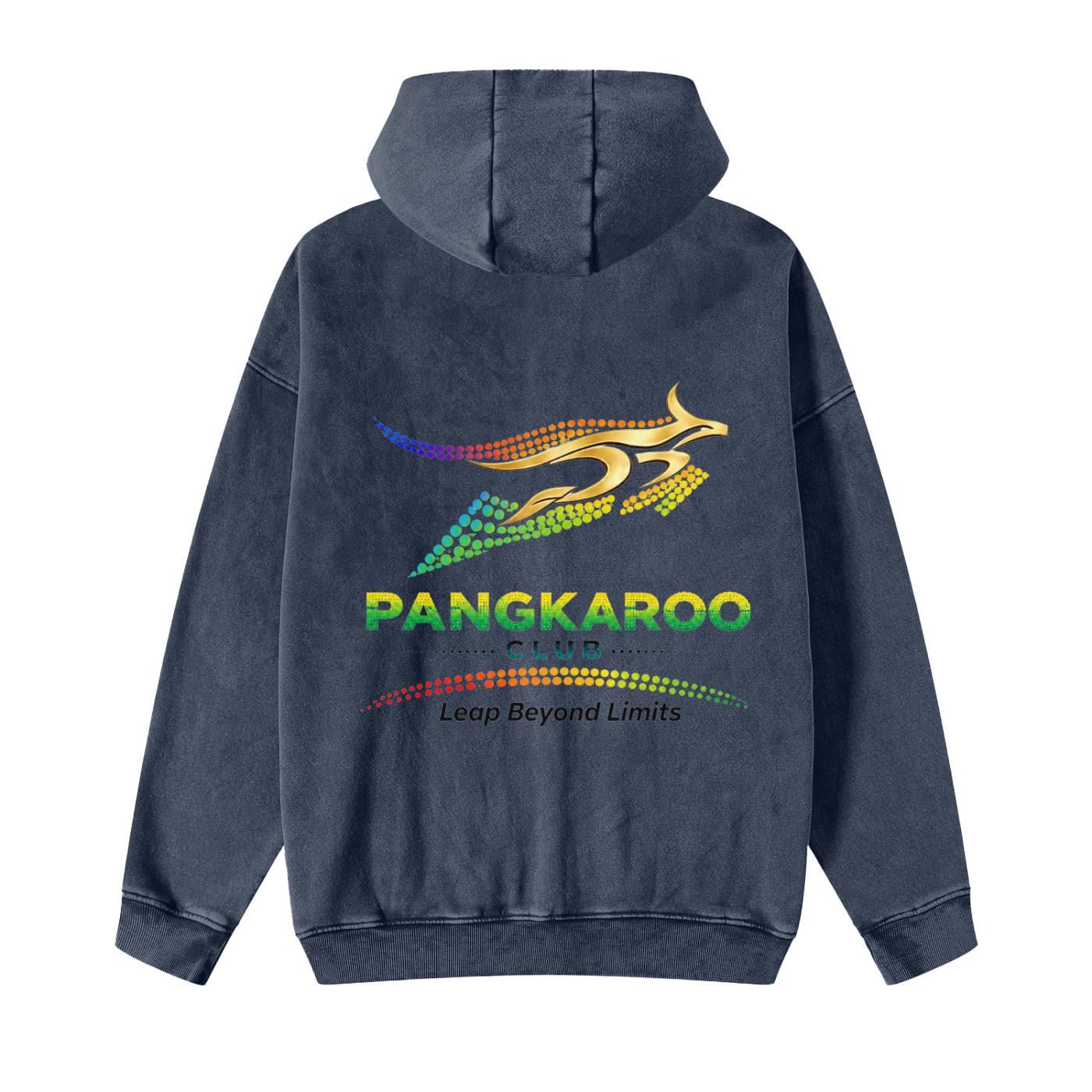 Pangkaroo Club Leap Beyond Limits Snow Washed Zip-Through Fleece Hoodie