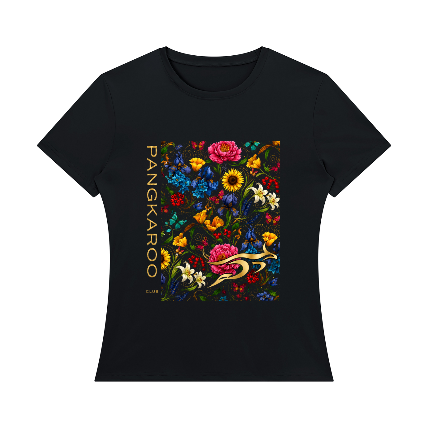 Pangkaroo Club Floral Women's Regular Fit T-Shirt