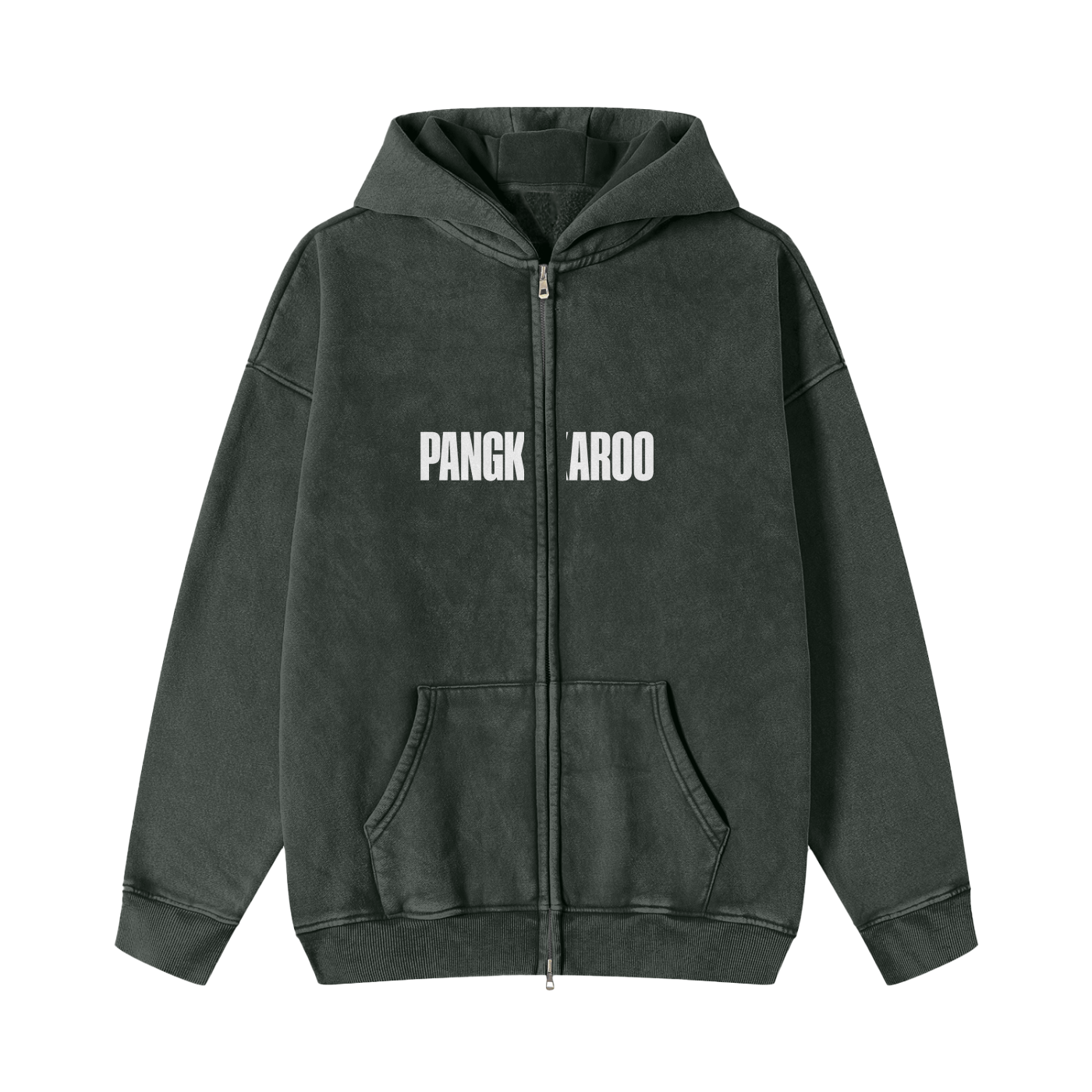 Pangkaroo Club Leap Beyond Limits Snow Washed Zip-Through Fleece Hoodie