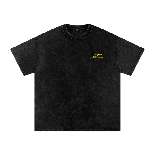 Pangkaroo Club - Leap Beyond Limits Snow Washed Oversized Cotton T-Shirt