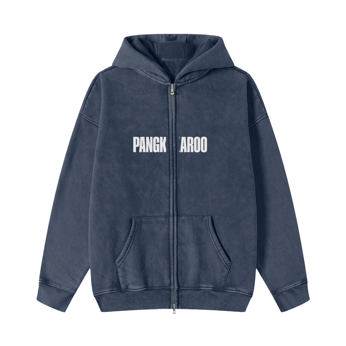 Pangkaroo Club Leap Beyond Limits Snow Washed Zip-Through Fleece Hoodie