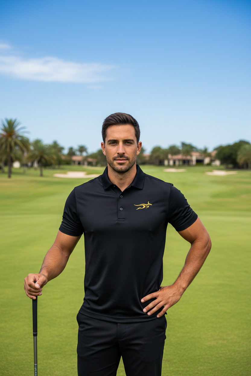 Black Polo - Golf Course