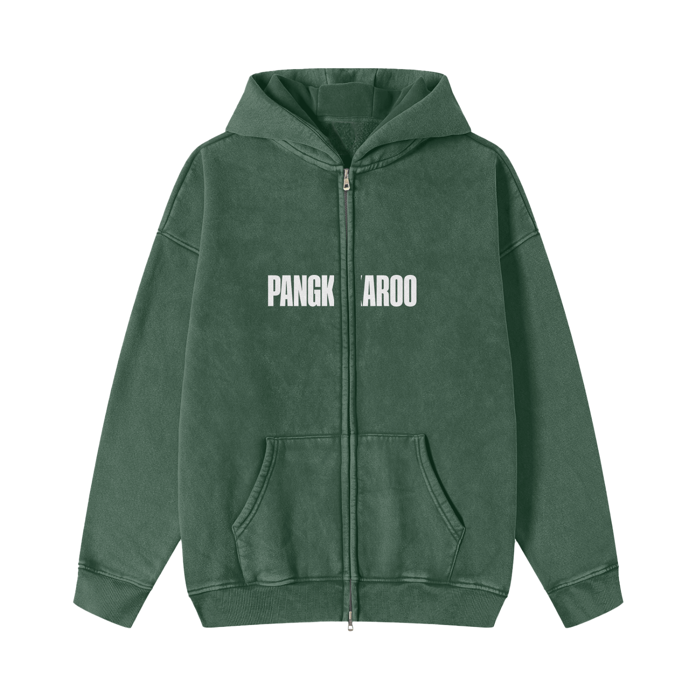 Pangkaroo Club Leap Beyond Limits Snow Washed Zip-Through Fleece Hoodie