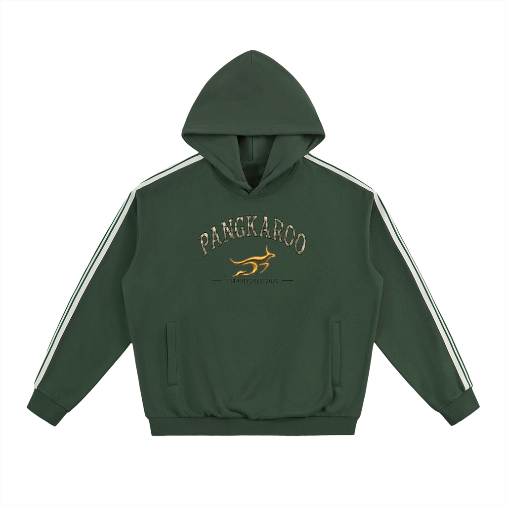 Pangkaroo Club Side Stripe Drop-Shoulder Hoodie