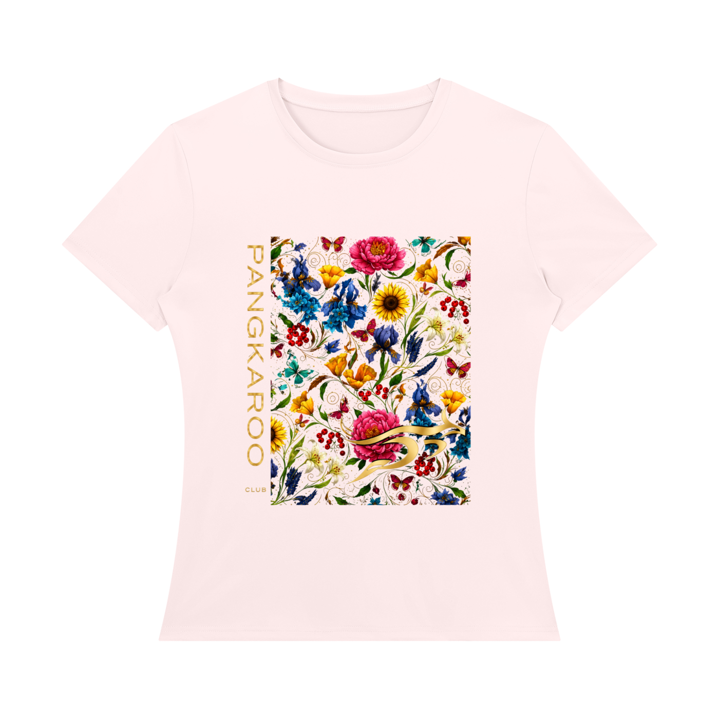 Pangkaroo Club Floral Women's Regular Fit T-Shirt