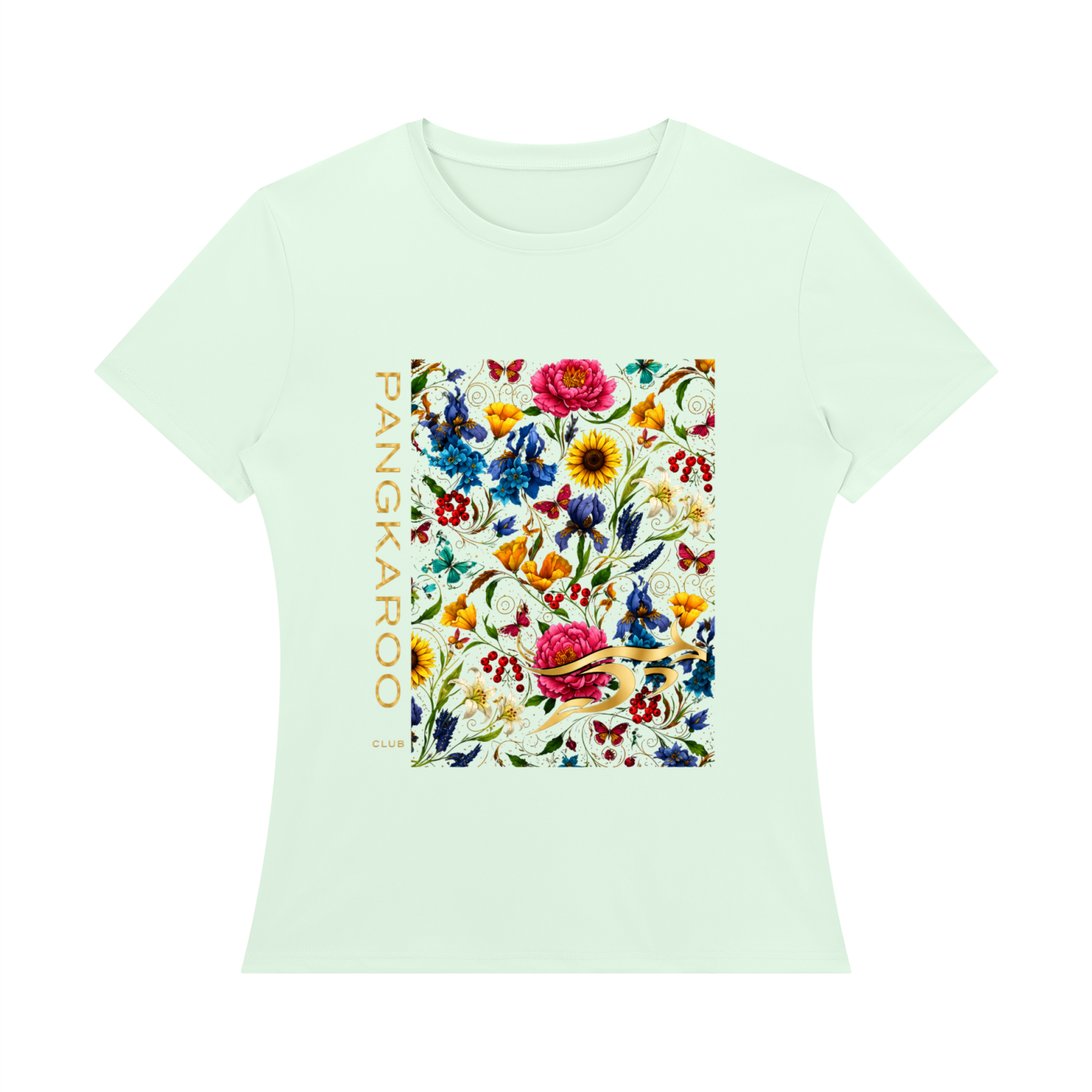 Pangkaroo Club Floral Women's Regular Fit T-Shirt