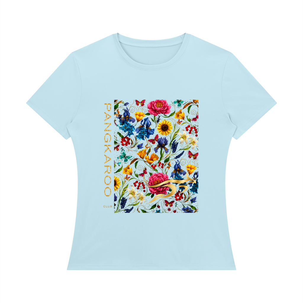 Pangkaroo Club Floral Women's Regular Fit T-Shirt