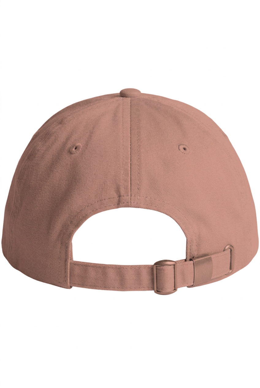 Hazy Pink cotton cap back-view mockup