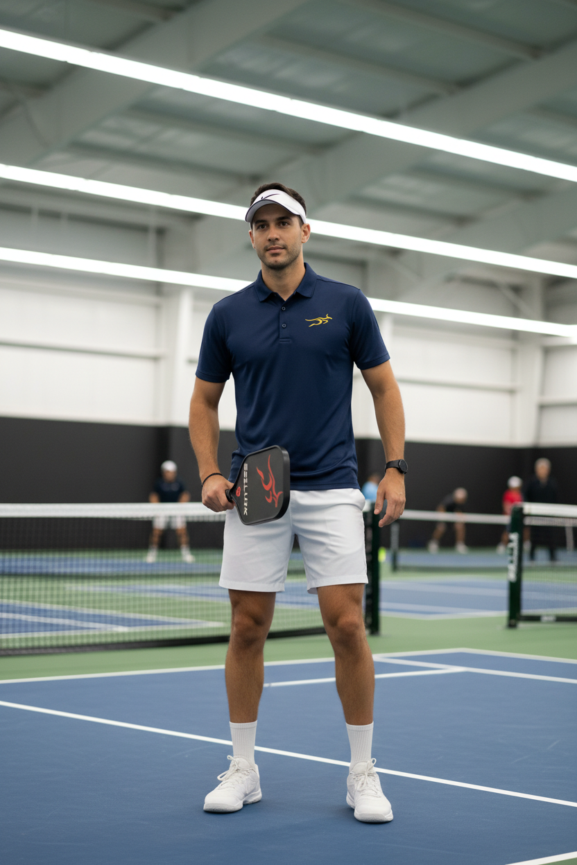 Navy Polo - Pickleball Court